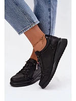Kožené tenisky Tenisky na platforme Vinceza 79644 Black