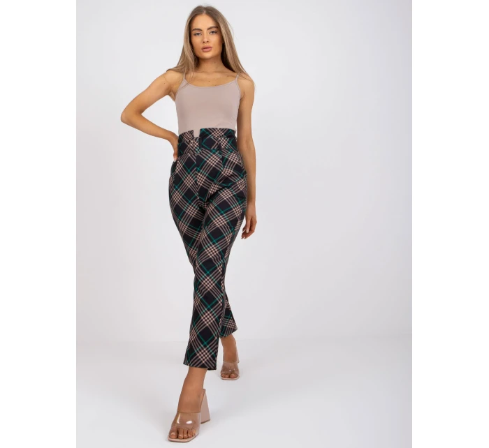 DHJ nohavice SP 3689.08 čierna a zelená