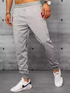 Pánské světle šedé teplákové kalhoty Dstreet model 21963055 - FashionStreet
