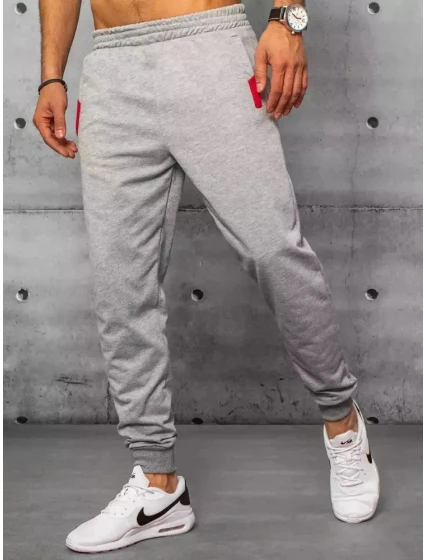 Pánské světle šedé teplákové kalhoty Dstreet model 21963055 - FashionStreet Pánské světle šedé teplákové kalhoty Dstreet model 21963055 - FashionStreet