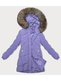 Fialová zimní bunda s kapucí model 18899266 - LHD