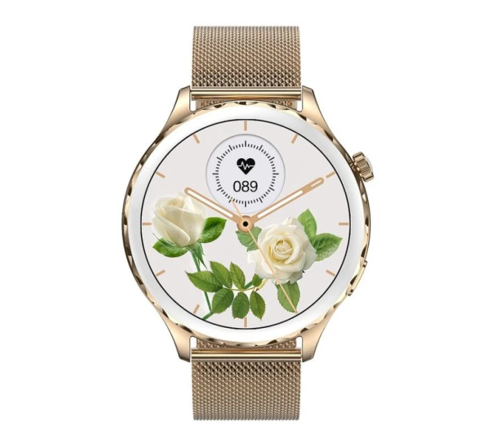 Dámské chytré hodinky Gold + Strap Pink model 21804967 - RUBICON Dámské chytré hodinky Gold + Strap Pink model 21804967 - RUBICON