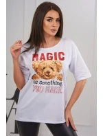 Kúzelná blúzka s potlačou biela