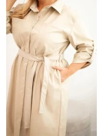 Dámská z Plus Size s páskem a límečkem model 21397679 - K-Fashion