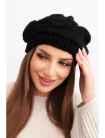 Dámská zimní čepice z vlny s a prodlouženými stranami fialová model 21865220 - K-Fashion