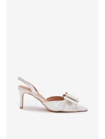 Zdobené Lodičky S  A Mašlí Bílé model 21698823 - Boto