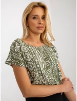 Dámská halenka model 18132780 khaki barva - FPrice