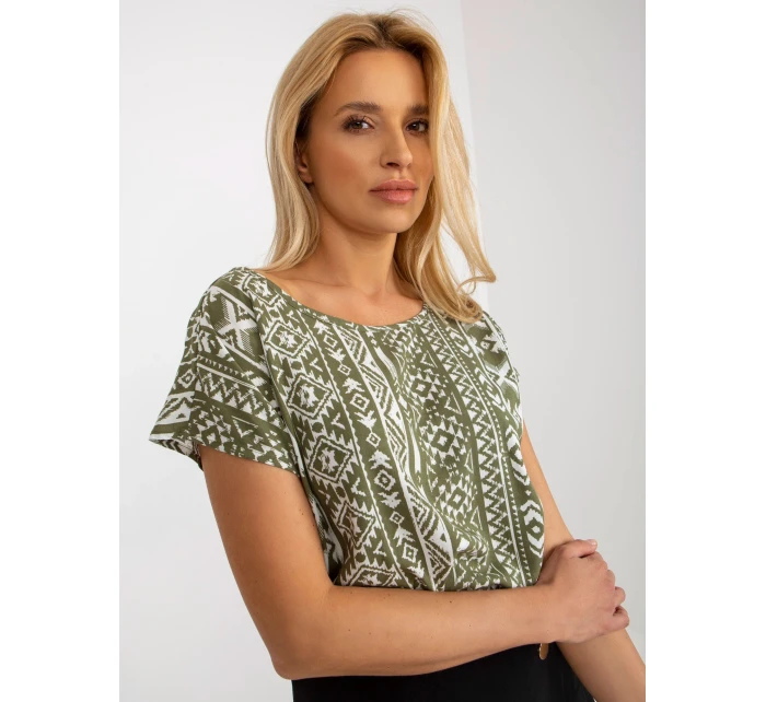 Dámská halenka model 18132780 khaki barva - FPrice