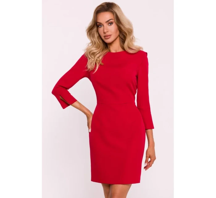 M815 Mini šaty s delenými rukávmi - červené