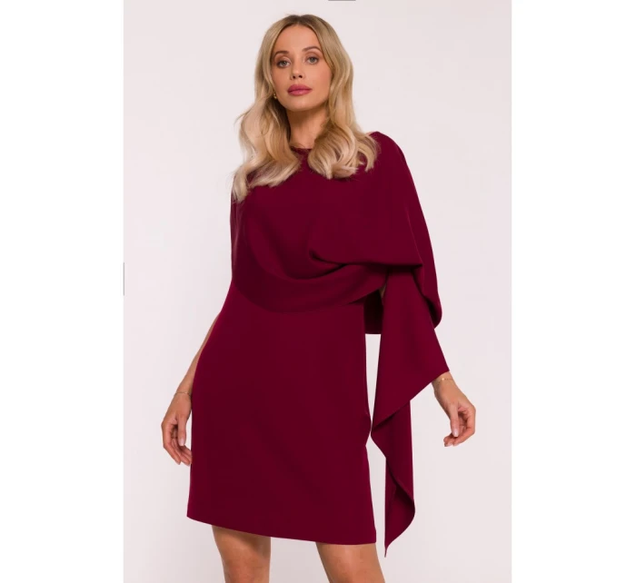Šaty s  bordó model 21470662 - STYLOVE