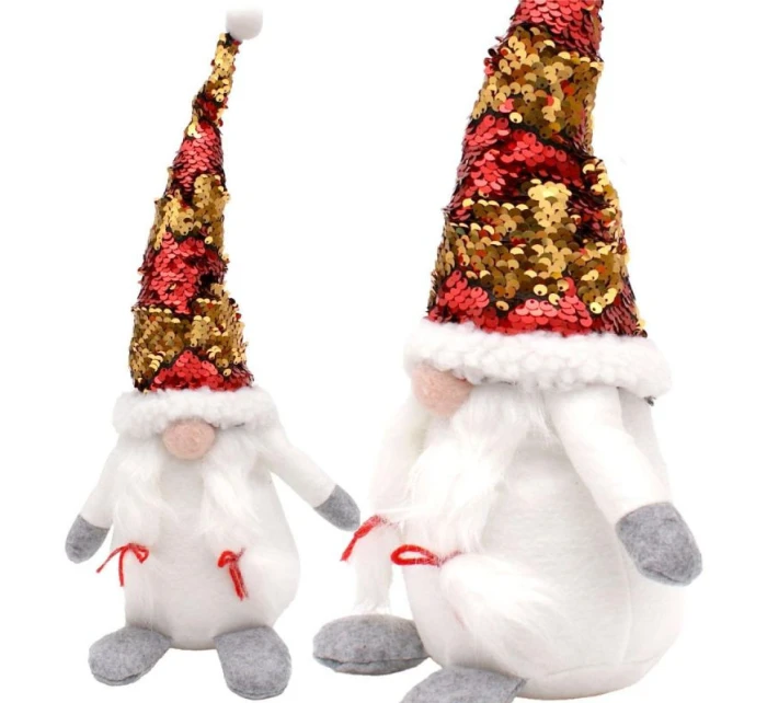 DEKORATÍVNY TRPASLÍK S MAGICKÝMI FLITRAMI 35CM BIELY