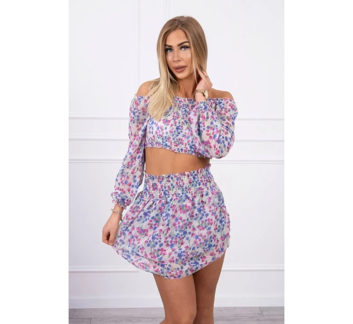 Béžová květinová sada