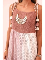 Dámske boho šaty s ťavími ramienkami