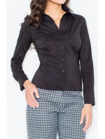 Košieľka Rachel M021 Black - Figl Košieľka Rachel M021 Black - Figl