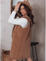 Dámska vesta ARTEMI camel FashionStreet TY4104
