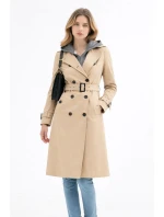 z kapturem ciemny beżowy model 22037964 - HONEY WINTER z kapturem ciemny beżowy model 22037964 - HONEY WINTER