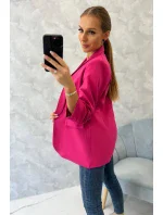 Bunda s chlopňou elegantná fuchsiová