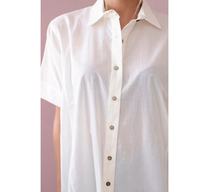 Bavlnené tričko s krátkym rukávom ecru