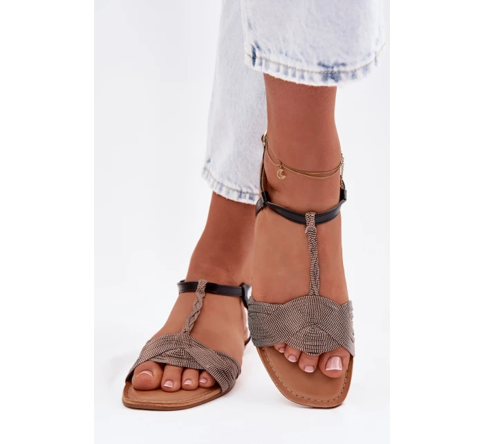 Dámské ploché sandály Černé Nexora