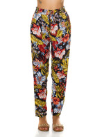 Trendy Highwaist pants with tropical print