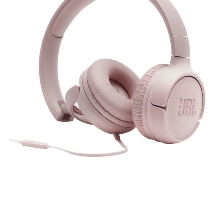 Slúchadlá JBL Tune 500 (ružové, do uší, so zabudovaným mikrofónom)