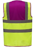 Bezpečnostná vesta Yoko HVW 100 Hi-Vis 79.W100 malinová/výrazne žltá Bezpečnostná vesta Yoko HVW 100 Hi-Vis 79.W100 malinová/výrazne žltá