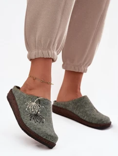 Damskie Obuwie Domowe Kapcie Inblu NL000011 Zielone