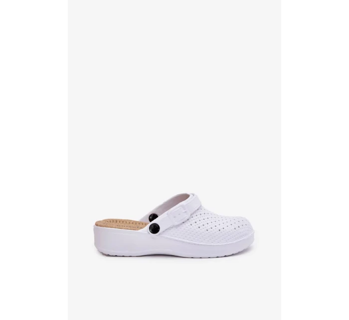 Dámske penové dreváky Faylina - biele