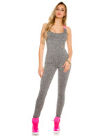 Trendy workout jumpsuit with sexy back