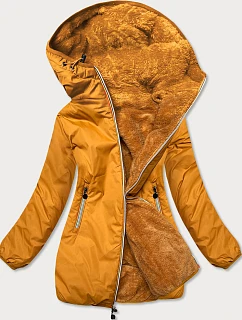 Oboustranná dámská bunda v hořčicové barvě model 20844716 - Z-DESIGN