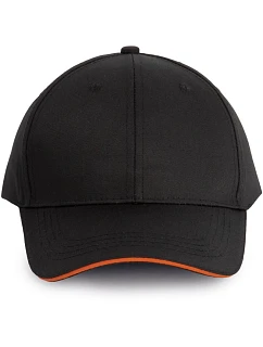 145 6 panelová kšiltovka black/orange model 22432306 - WK