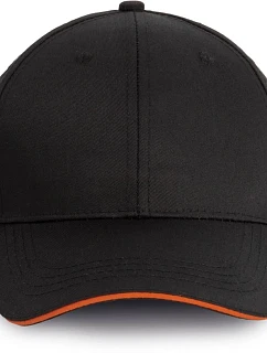 145 6 panelová kšiltovka black/orange model 22432306 - WK