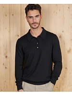 Pánský polo svetr deep black model 22500625 - NEOBLU Pánský polo svetr deep black model 22500625 - NEOBLU