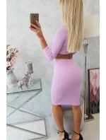 Souprava halenky a sukně ve fialové barvě Souprava halenky a sukně ve fialové barvě