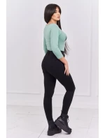 model 18746494 body s potiskem pistole tmavě mátové barvy - K-Fashion