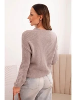 Dámsky detský sveter z alpaky s volánovými rukávmi fango Dámsky detský sveter z alpaky s volánovými rukávmi fango