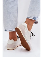 Kožené semišové dámské tenisky Big Star TT274555 Bílé