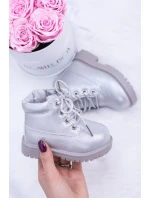 stříbrné teplé Dětské boty model 21506671 - Boto