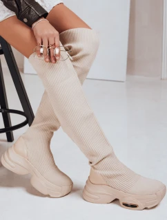 FashionStreet béžové dámske ponožkové topánky ZY1322