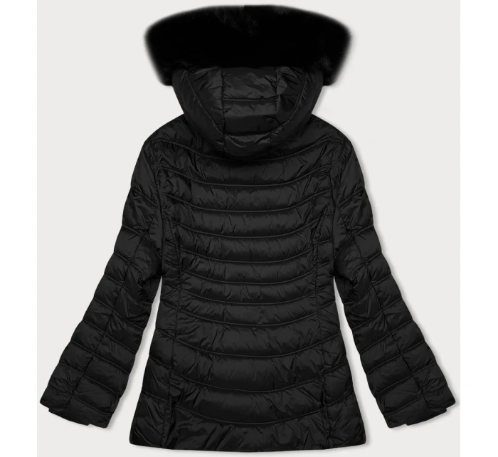 Černá dámská bunda s kapucí pro přechodné období model 21247400 - J.STYLE