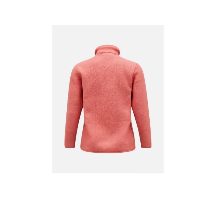 Peak Performance W Fleece Snap T mikina růžová