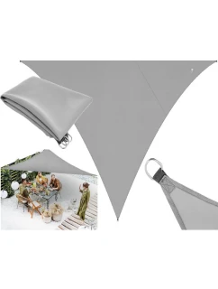 ZÁHRADNÝ SLNEČNÍK TROJUHOLNÍK 3X3X3M SIVÝ