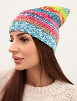 Čiapka s fleecom Krystyna K207 neon green+navy