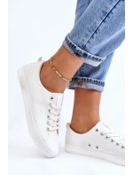 Dámské hladké nízké tenisky Big Star model 21608589 Bílé - Big Star Shoes