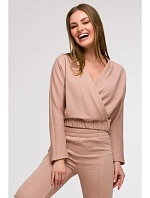 B292 Zavinovacie tričko - mocca