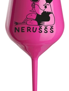 NERUŠŠŠ - růžová nerozbitná sklenice na víno 470 ml