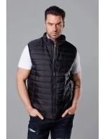 Černá pánská prošívaná vesta model 18347890 - J.STYLE Černá pánská prošívaná vesta model 18347890 - J.STYLE
