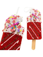 ZMRZLINOVÁ DEKORÁCIA ZÁVESNÁ OZDOBA 3KS ČERVENÁ