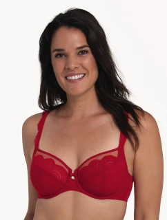 Selma podprsenka s kosticí model 21218941 červená - RosaFaia
