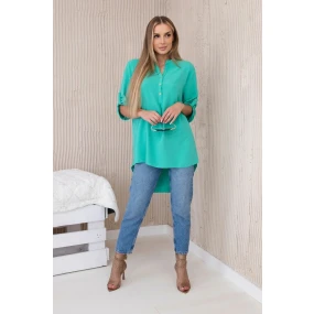 Halenka s prodlouženým zadním dílem tmavá máta